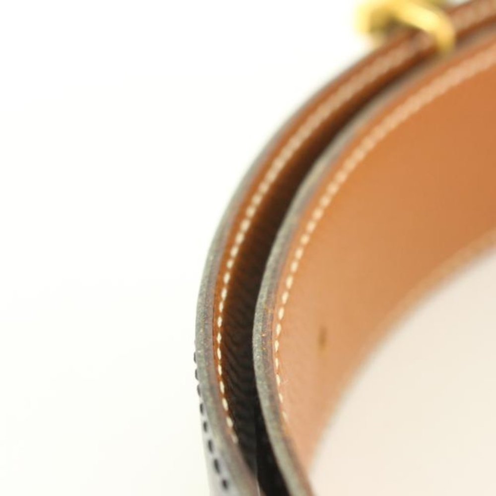 Hermès 32mm Black x Brown Reversible H Logo Belt Kit 93h719s - Picture 8 of 12
